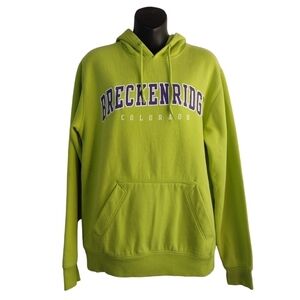 PAC Breckenridge Colorado Unisex Green Hoodie Size S